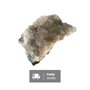 Pedra Ametista natural bruta com cristais em tons roxos e cinza