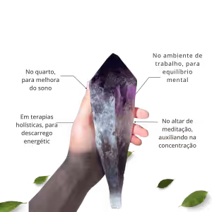 Benefícios da Pedra Ametista Natural 1kg da Incensos Brasil para limpeza e proteção energética